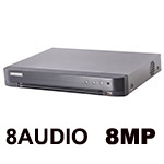 DVR 08CH 8MP CON 8 AUDIOS HIKVISION DS-7208HUHI-K1(S)