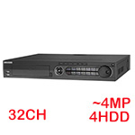 DVR 32CH 4MP HIKVISION DS-7332HQHI-K4 4HDD 4 AUDIOS