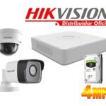 Kit 2 Cámaras Seguridad IP 4 Megapixeles con POE Hikvision KITIP2_4MP