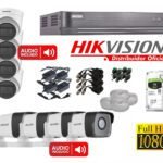 KIT DE 8 CAMARAS FULL HD CON AUDIO HIKVISION 7208_KIT8_AUDIO